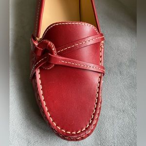 NIB LL Bean Size 10 Dark Red Leather Loafers